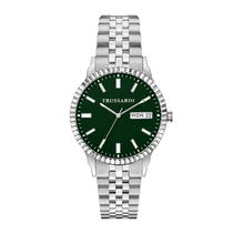 Trussardi T-BENT ladies watch stainless steel silver , Green