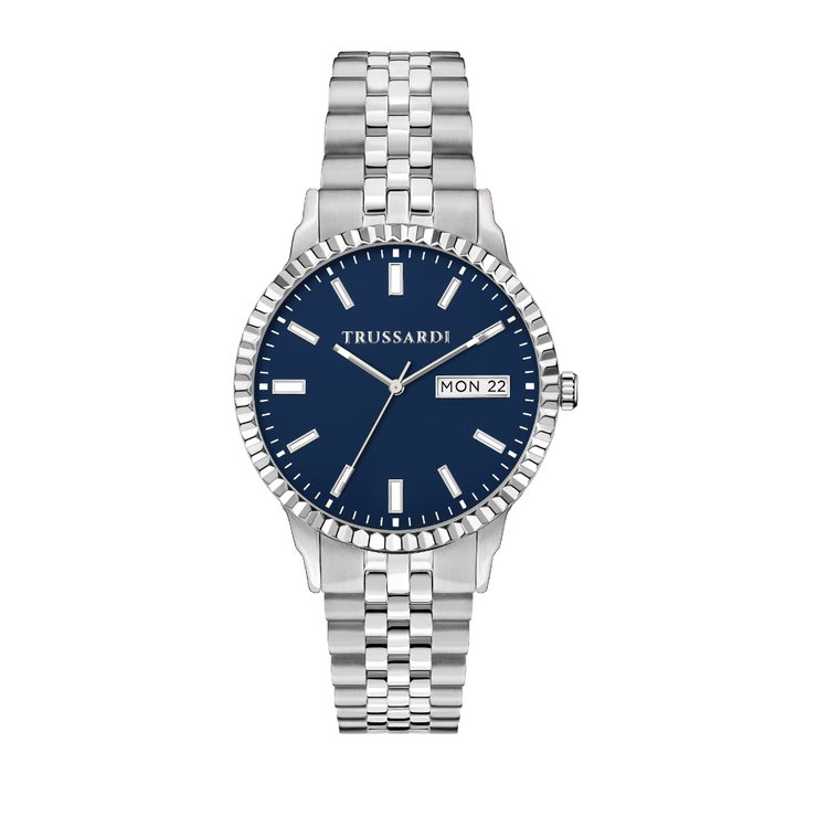 Trussardi T-BENT ladies watch stainless steel silver , Blue