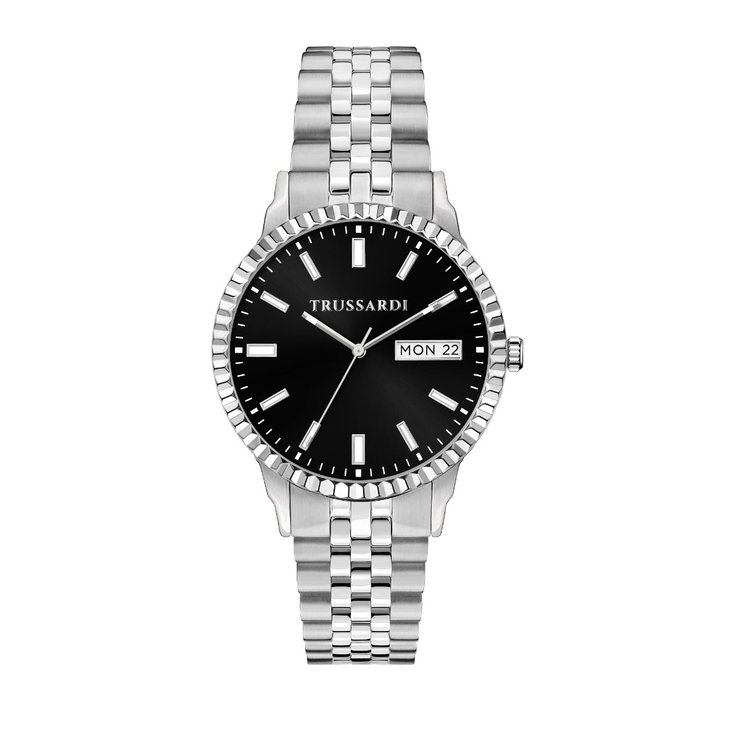 Trussardi T-BENT ladies watch stainless steel silver , Black