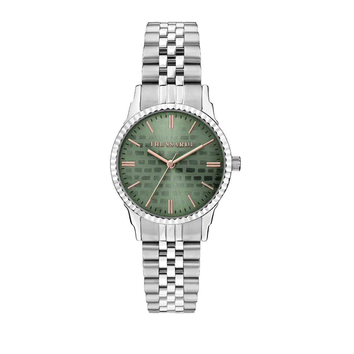 Trussardi T-BENT ladies watch steel silver And Green
