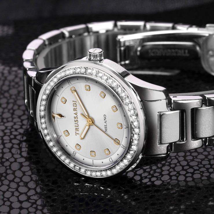 Trussardi T-Sky Quartz Watch For Women Steel Silver
