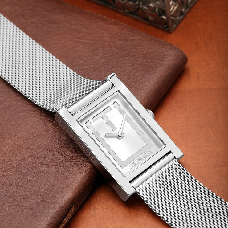 Trussardi T-Strict Quartz Women Watch Steel Silver