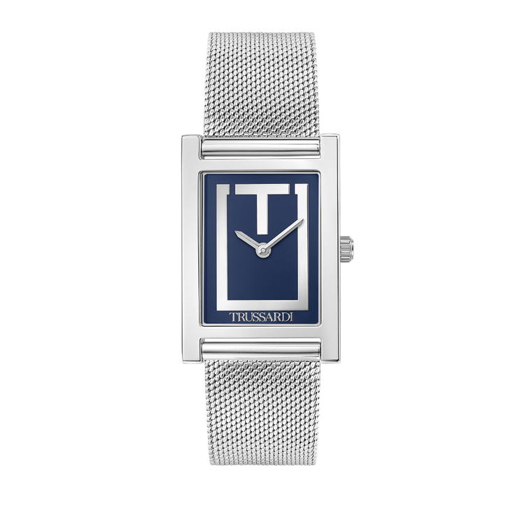 Trussardi T-Strict Quartz Watch For Women Silver , Blue