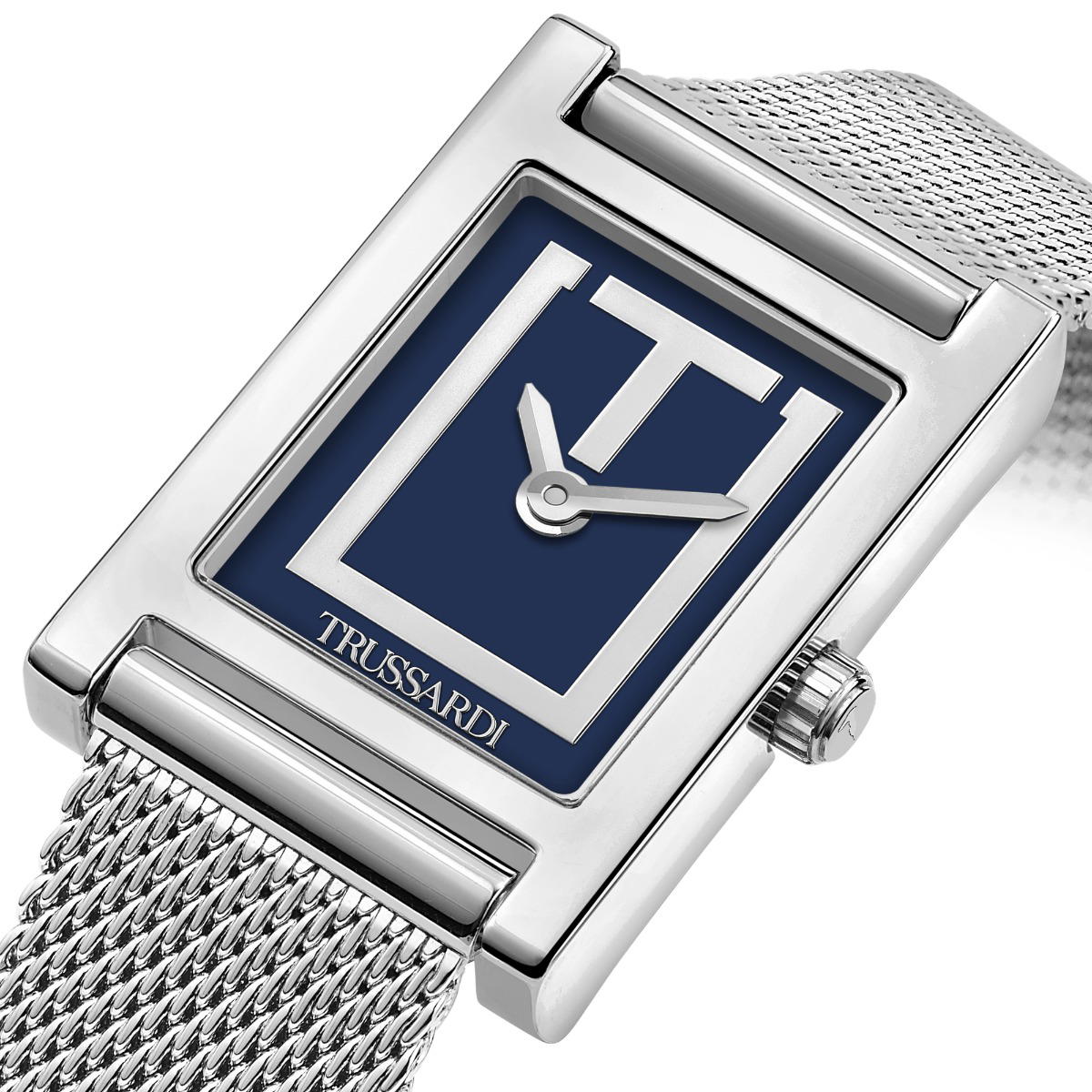 Trussardi T-Strict Quartz Watch For Women Silver , Blue