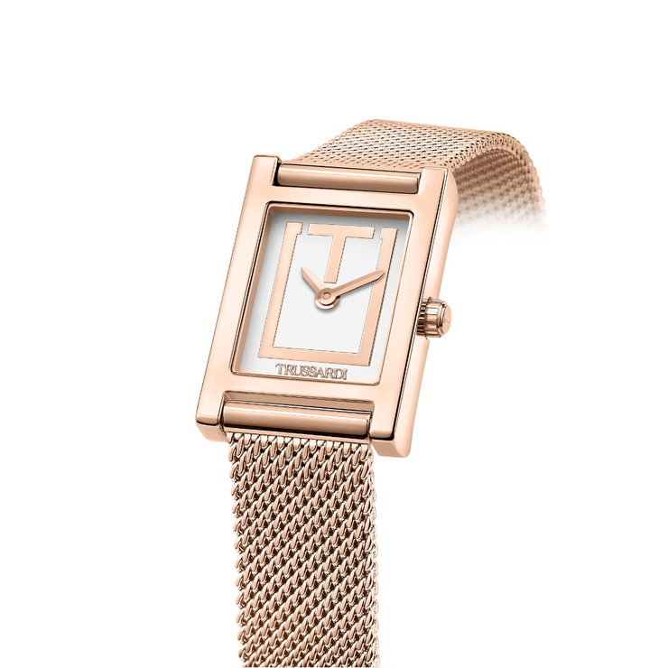 Trussardi T-Strict Quartz Watch For Women Rose Gold