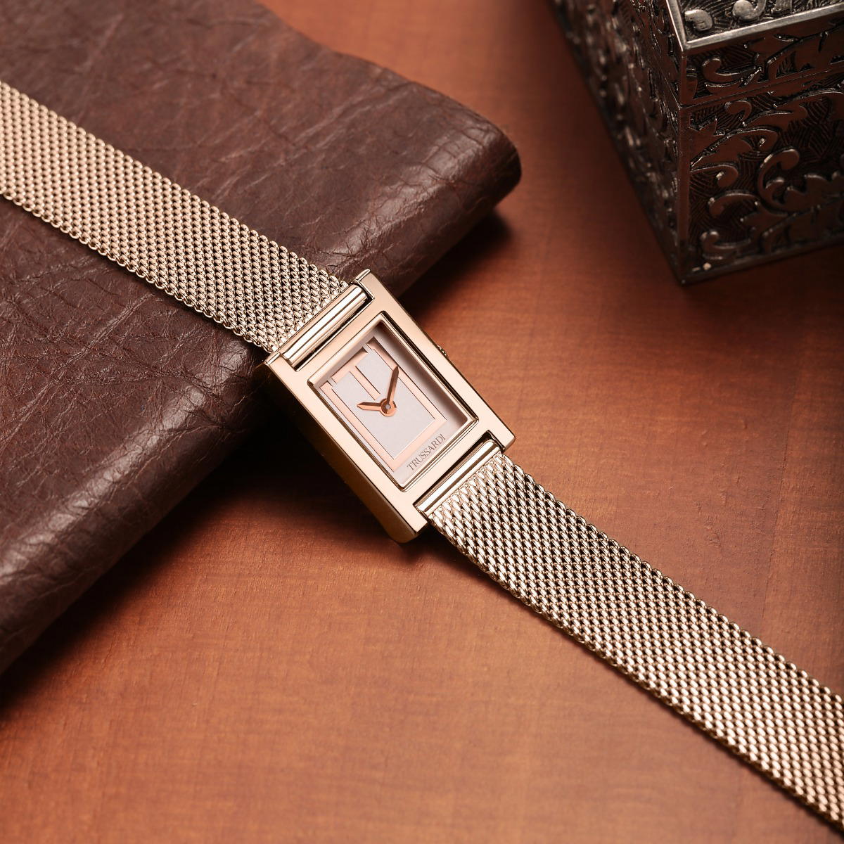 Trussardi T-Strict Quartz Watch For Women Rose Gold