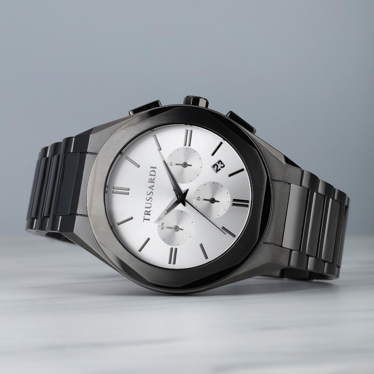 Trussardi Brink Quartz Watch For Men Gun Metal