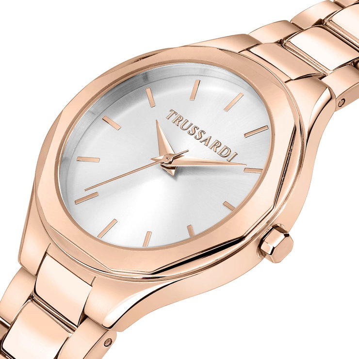 Trussardi Brink Quartz Watch For Women Rose Gold
