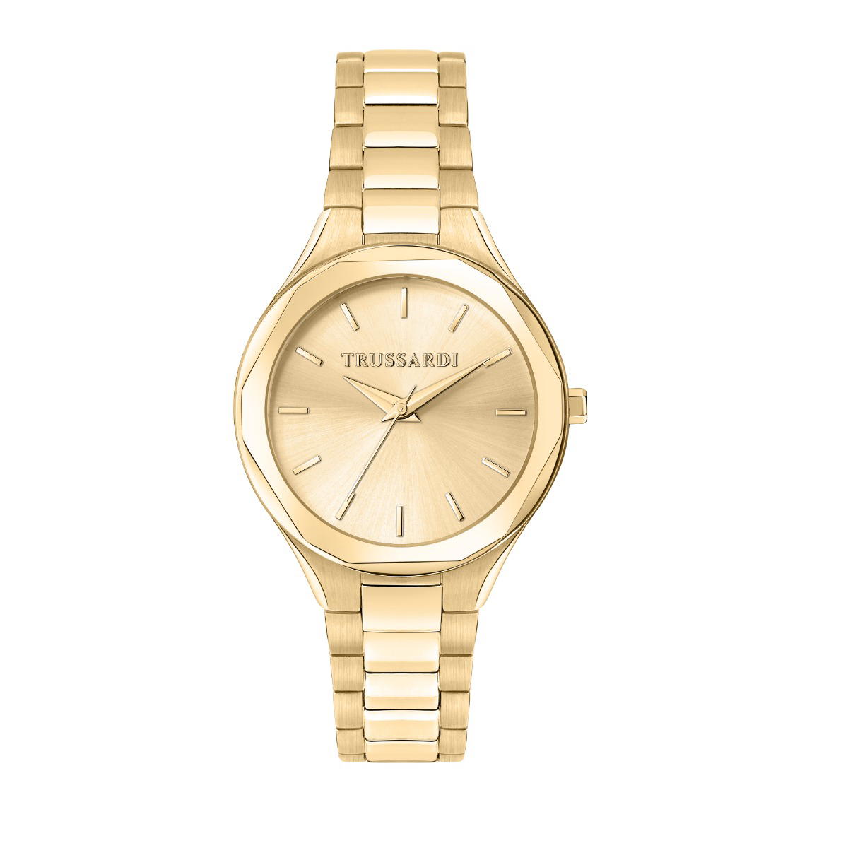 Trussardi Brink Quartz Watch For Women Yellow Gold