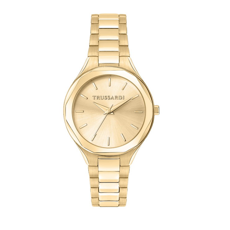 Trussardi Brink Quartz Watch For Women Yellow Gold