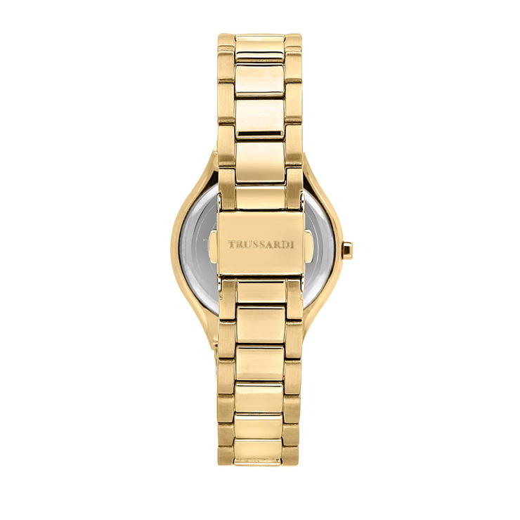 Trussardi Brink Quartz Watch For Women Yellow Gold