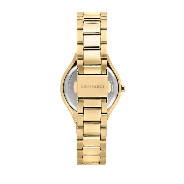 Trussardi Brink Quartz Watch For Women Yellow Gold