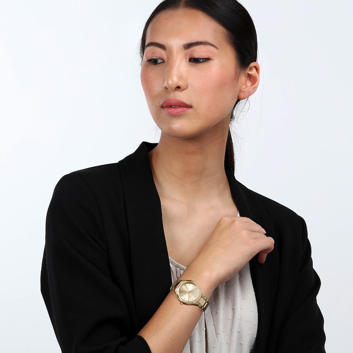 Trussardi Brink Quartz Watch For Women Yellow Gold
