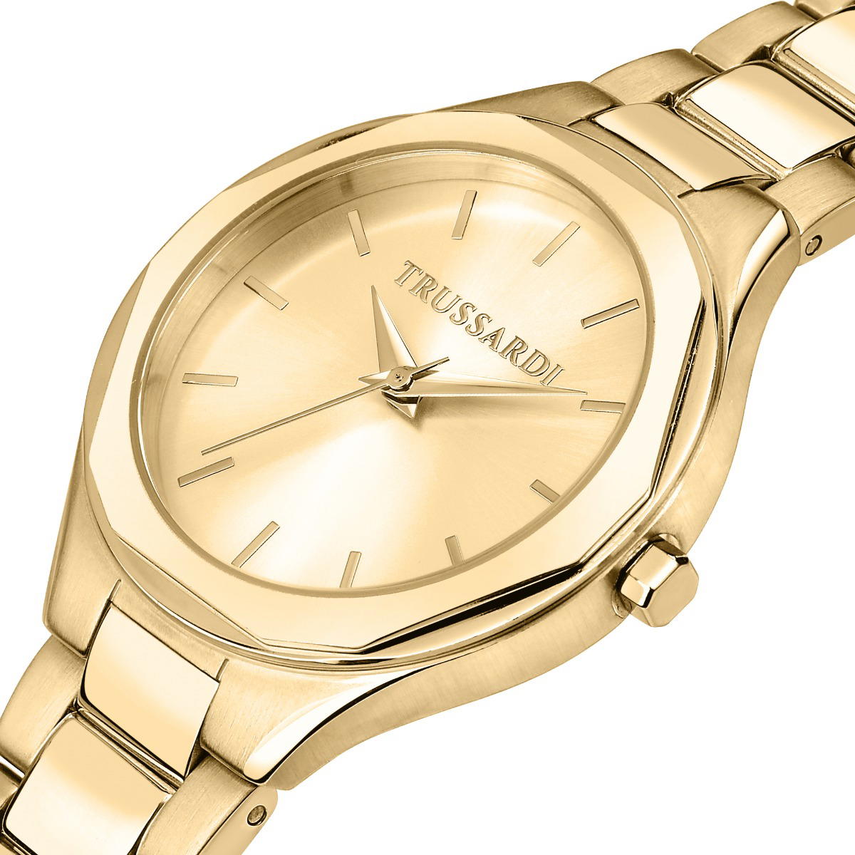 Trussardi Brink Quartz Watch For Women Yellow Gold