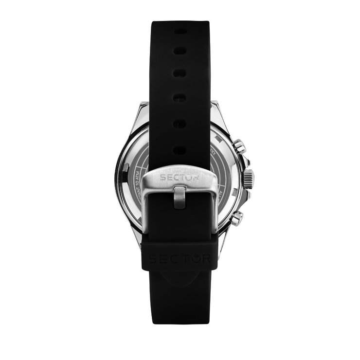 Sector 230 Quartz chronograph men watch black silicon strap