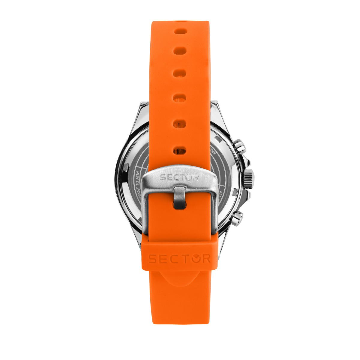 Sector 230 Quartz chronograph men watch orange silicon strap