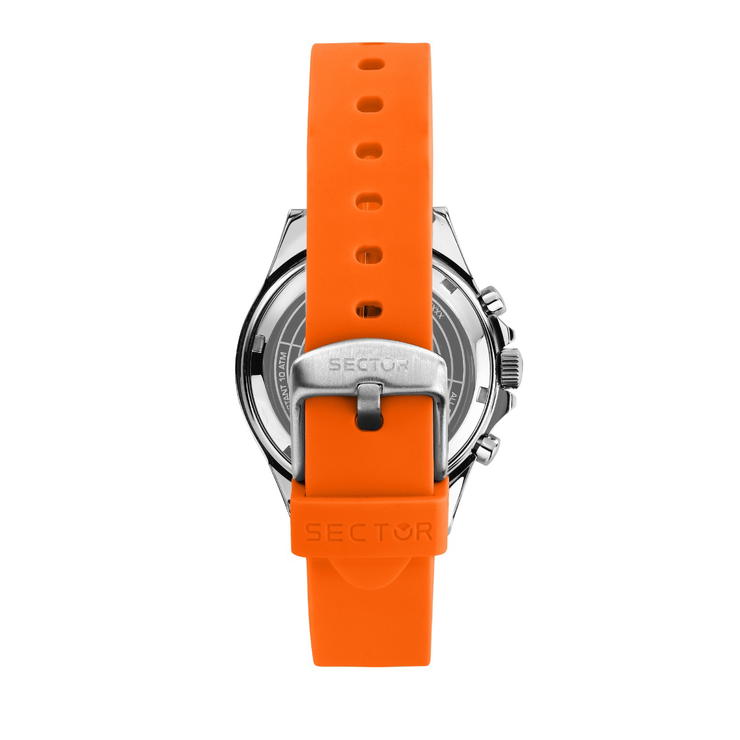 Sector 230 Quartz chronograph men watch orange silicon strap