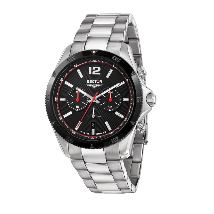 Sector 650 Chrono Watch For Men Silver , Black