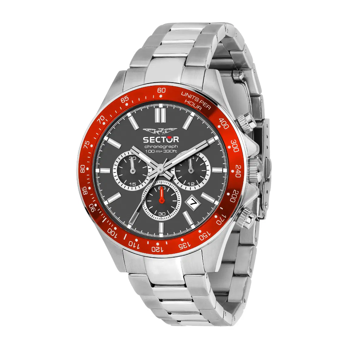 Sector 230 Quartz chronograph men watch steel silver