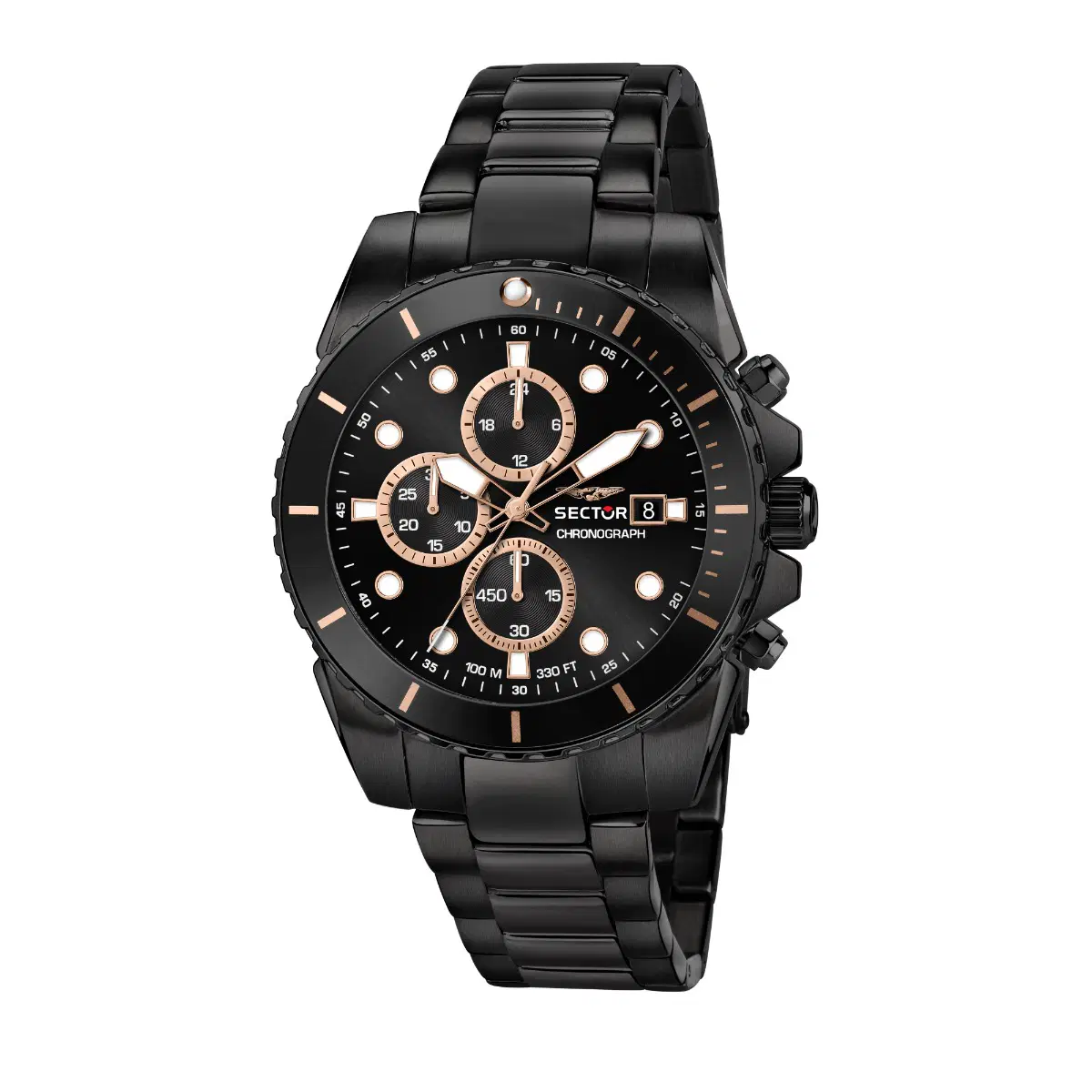 Sector 450 Quartz Watch For Men Steel Black