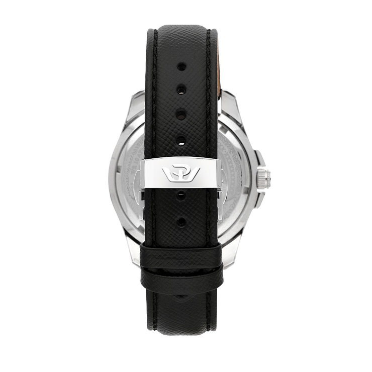 Philip Watch Amalfi Quartz Watch For Men Black Leather
