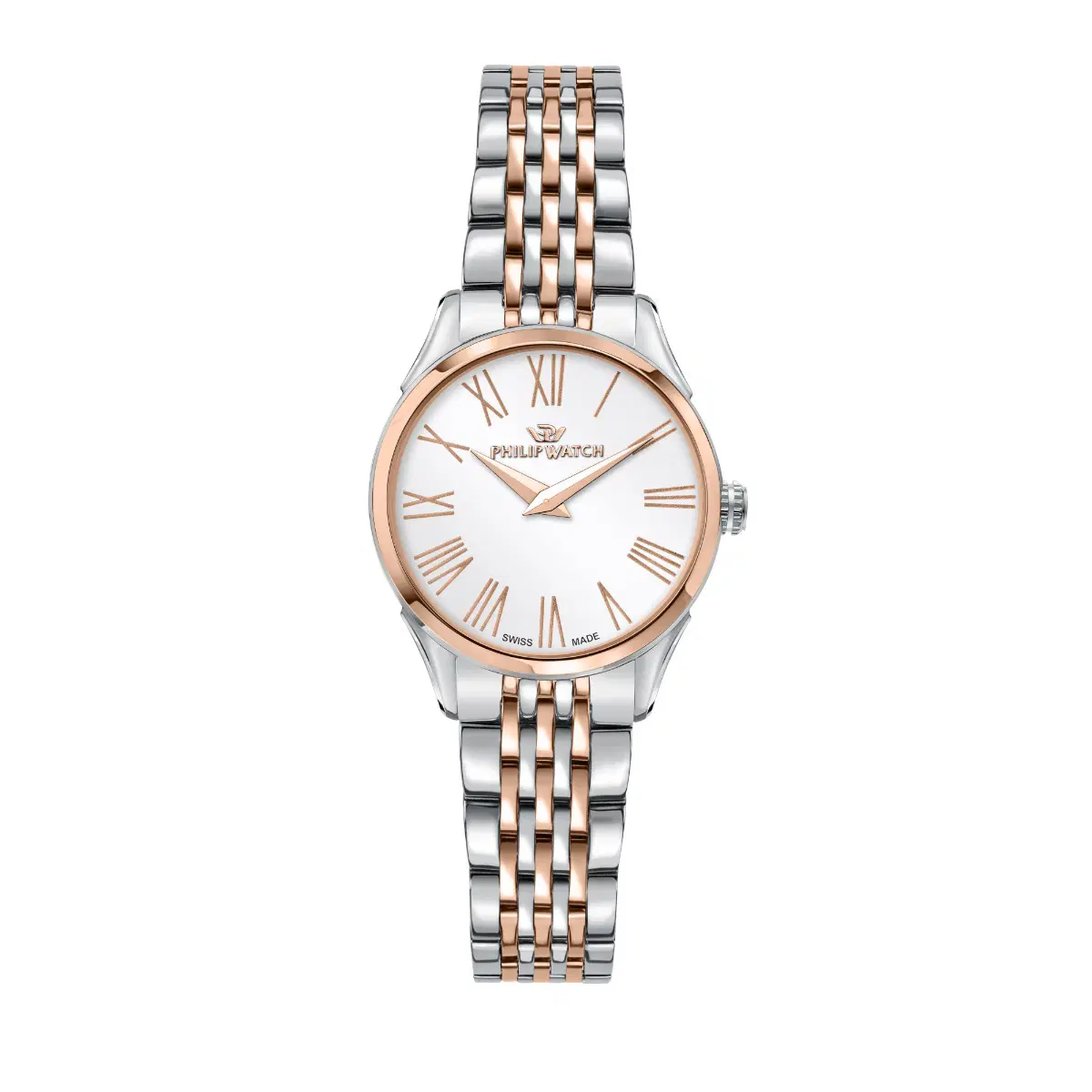 Philip Watch Roma Quartz Watch For Women Silver , Rose Gold