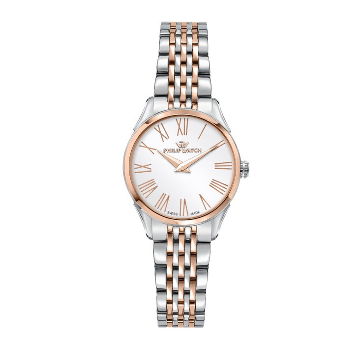Philip Watch Roma Quartz Watch For Women Silver , Rose Gold