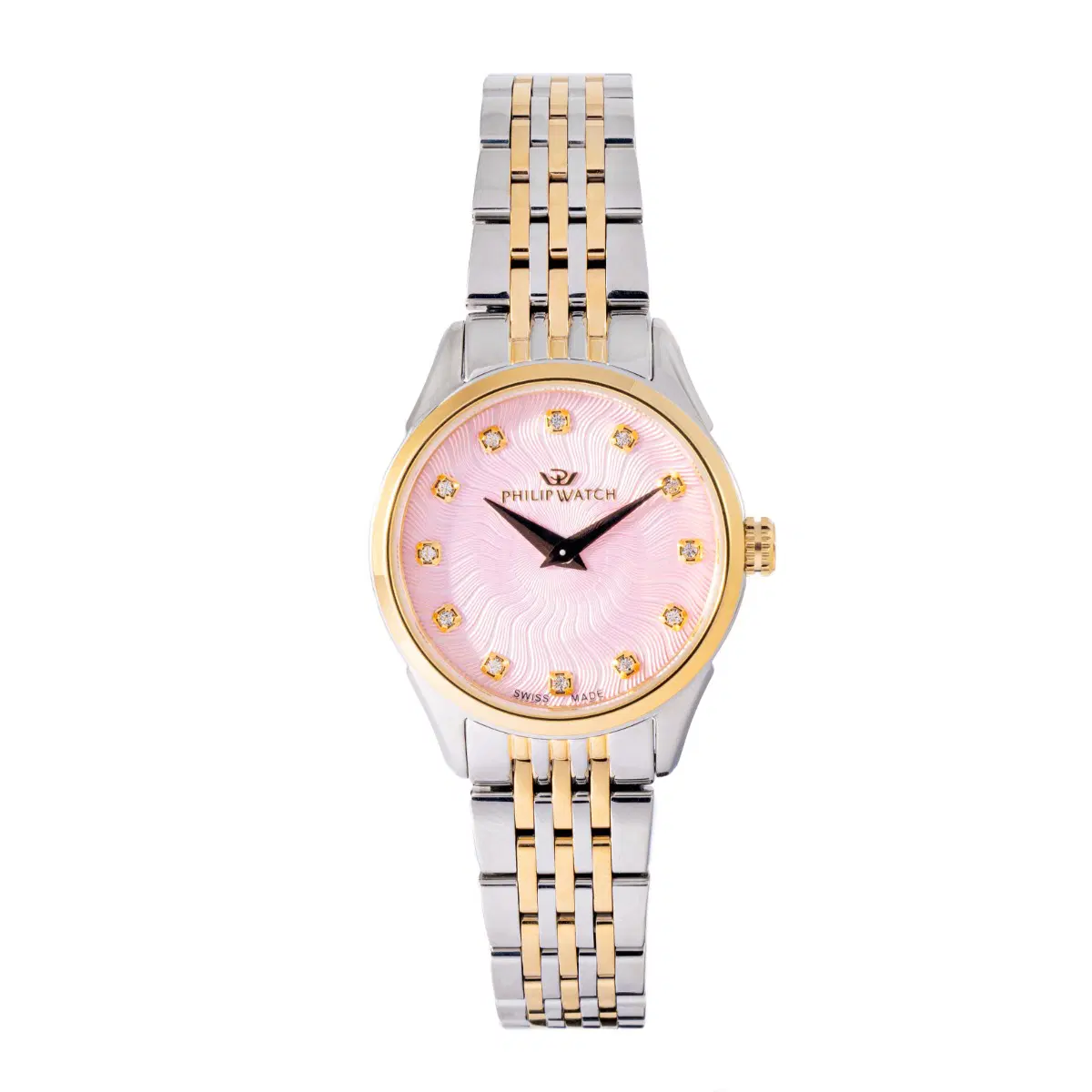 Philip watch ladies watch steel silver and gold , Pink