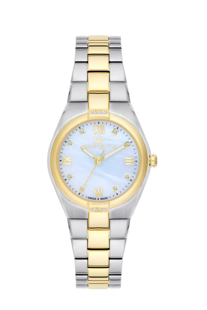 Philip watch TIMELESS ladies watch stainless steel silver , Sky blue