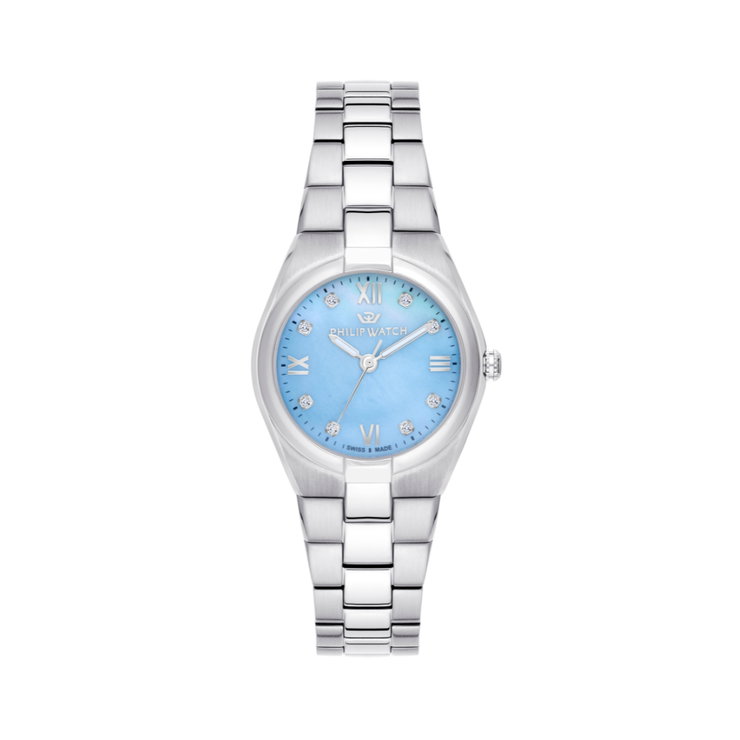 Philip watch TIMELESS watch for women steel silver , Blue