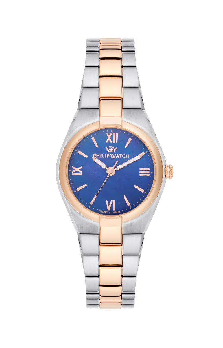 Philip watch TIMELES women watch stainless steel rose gold , Blue