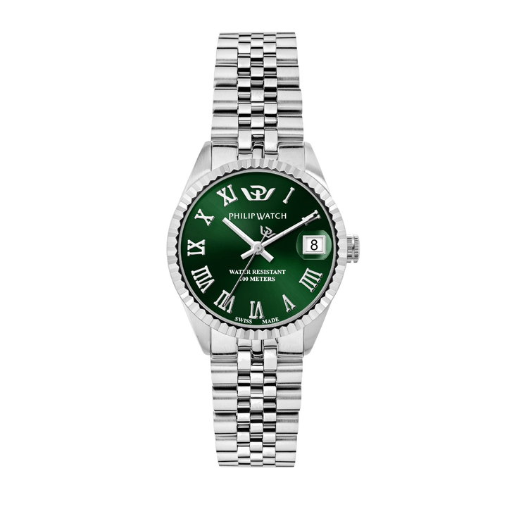 Philip watch CARIBE ladies watch steel silver , Green