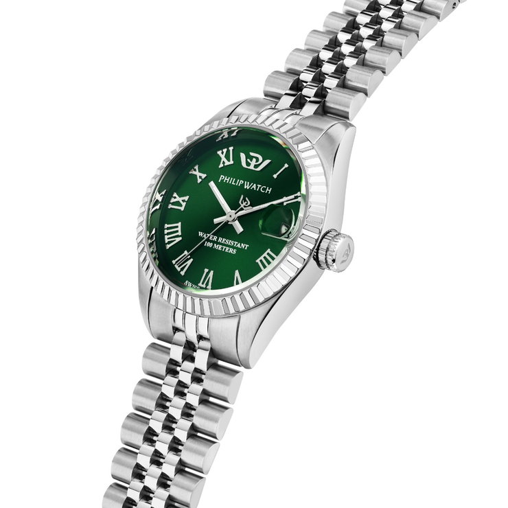 Philip watch CARIBE ladies watch steel silver , Green