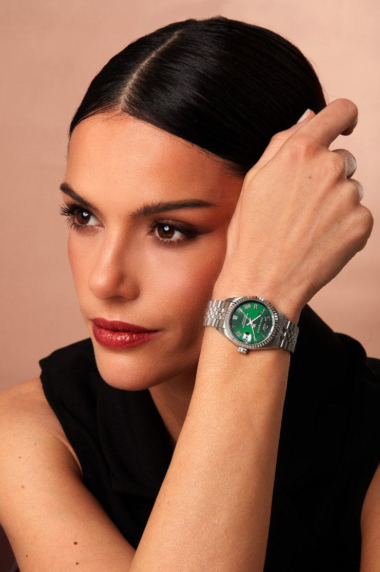 Philip watch CARIBE ladies watch steel silver , Green
