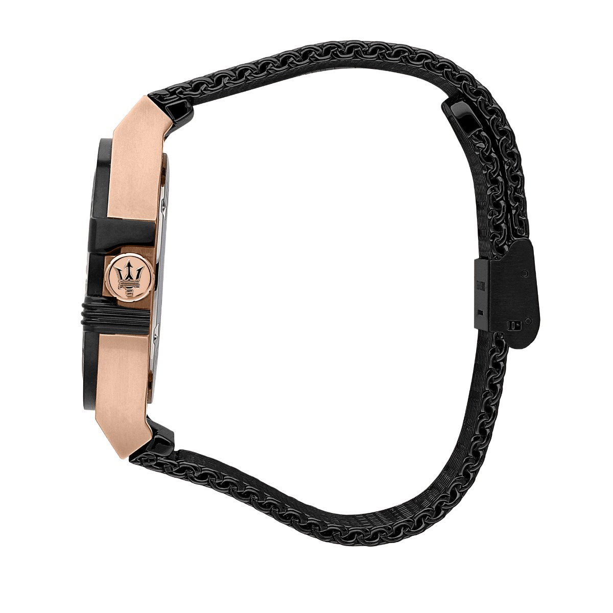 Maserati POTENZA gent Quartz watch steel black , Rose gold 