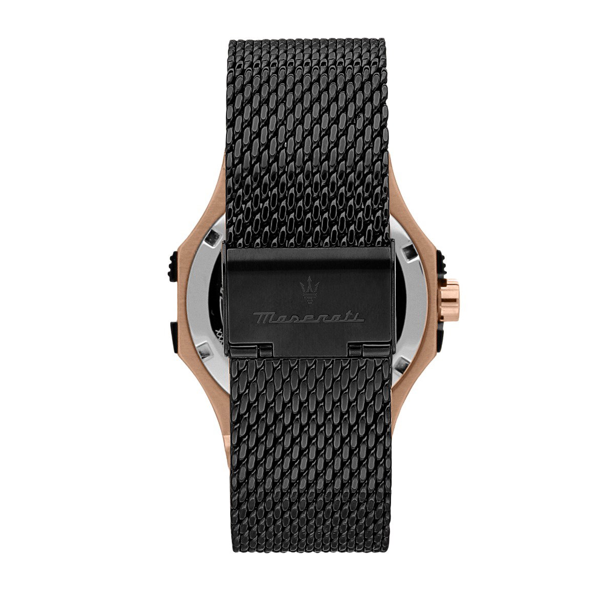 Maserati POTENZA gent Quartz watch steel black , Rose gold 