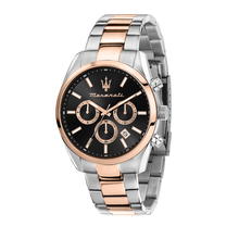 ساعة يد اترازيونى كوارتز من مازيراتى للرجال استيل لون روز قولد 