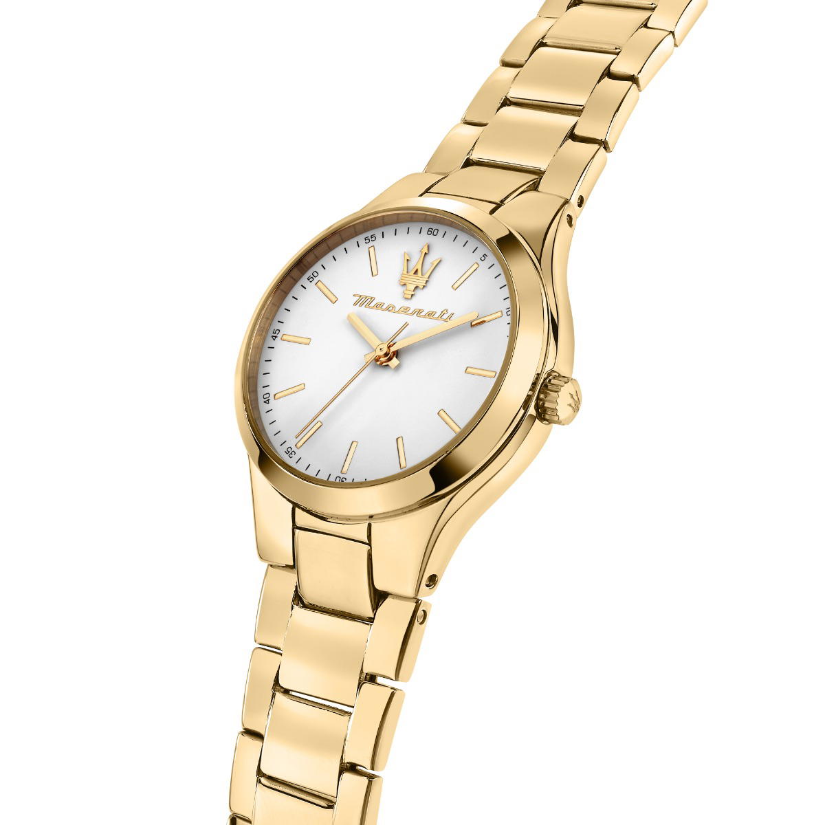 Maserati ATTRAZIONE Women's Watch - Gold Steel, White Dial 