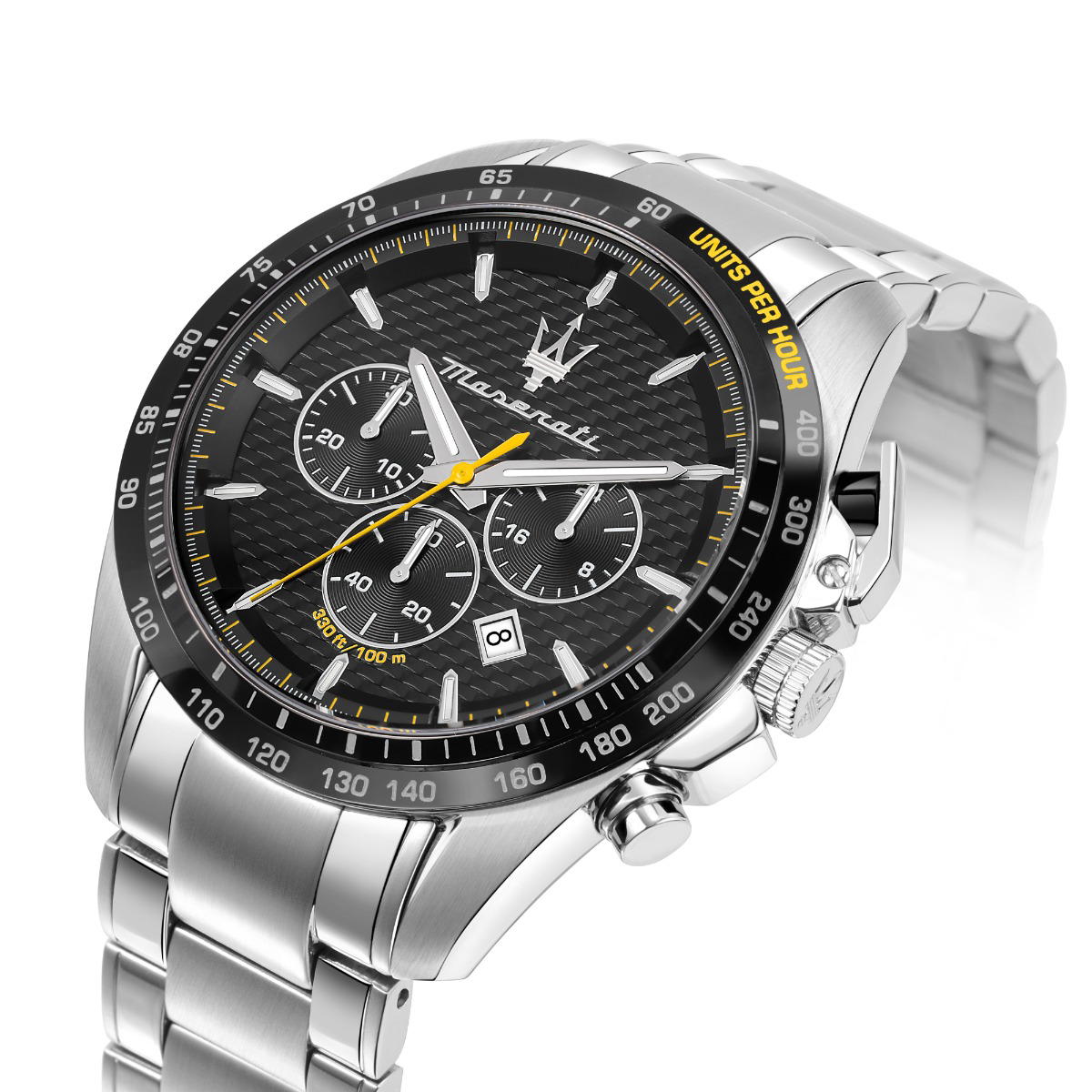 Maserati TRAGUARDO men watch steel silver , Black