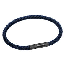 Roberto Cavalli Men's Blue Leather Bracelet
