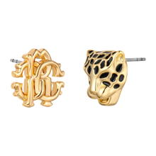 Roberto Cavalli Ladies Earrings Gold Panther Design