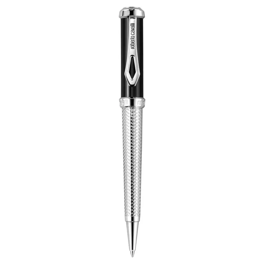 Roberto Cavalli Men's Black & Silver Ballpoint Pen