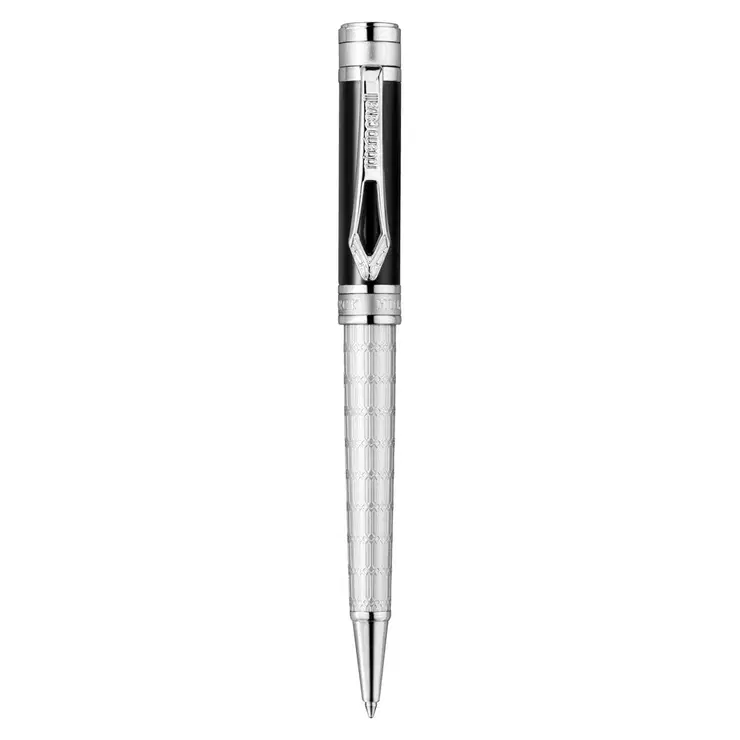 Roberto Cavalli Ballpoint Pen - Black & Silver