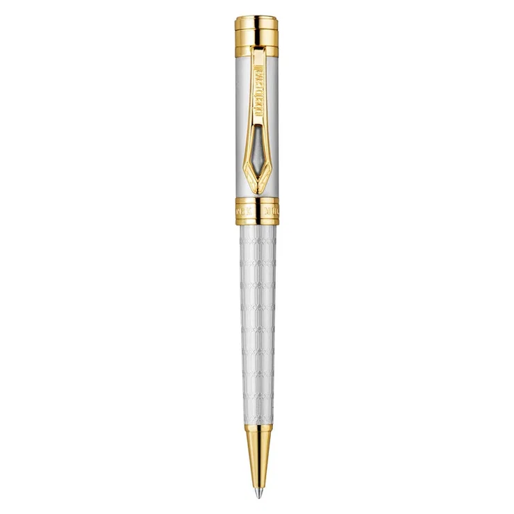 Roberto Cavalli Ballpoint Pen Light Grey & Gold