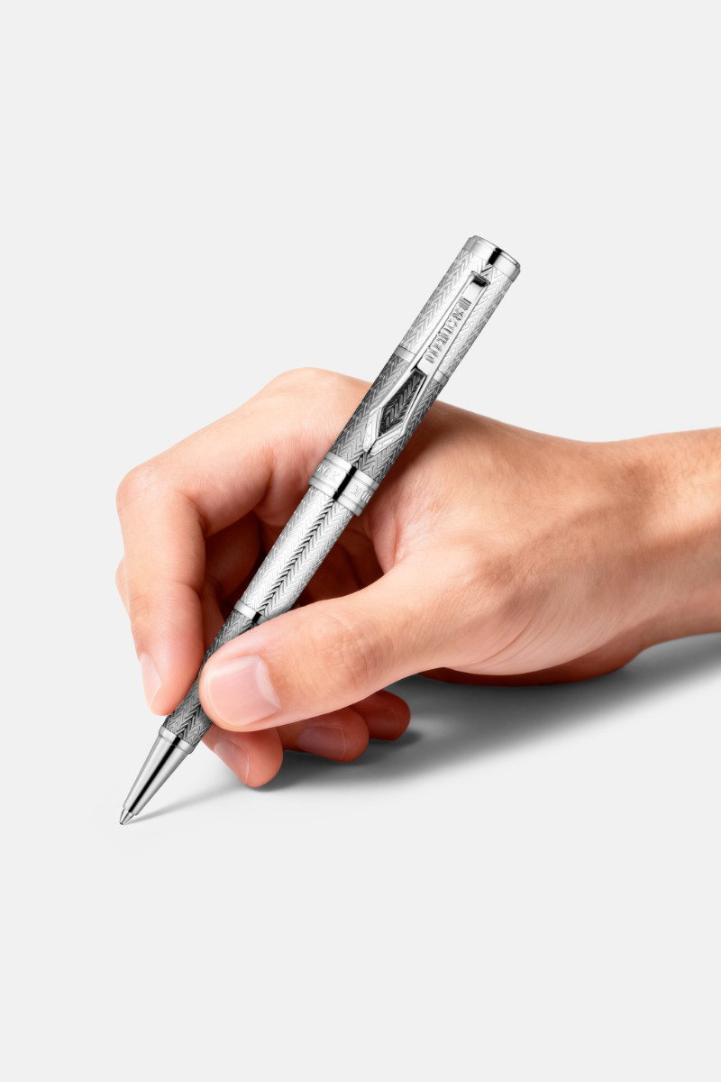Roberto Cavalli Silver & Grey Ballpoint Pen
