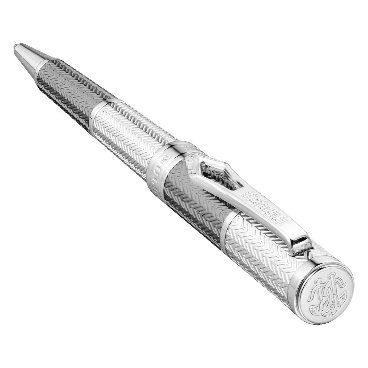 Roberto Cavalli Silver & Grey Ballpoint Pen