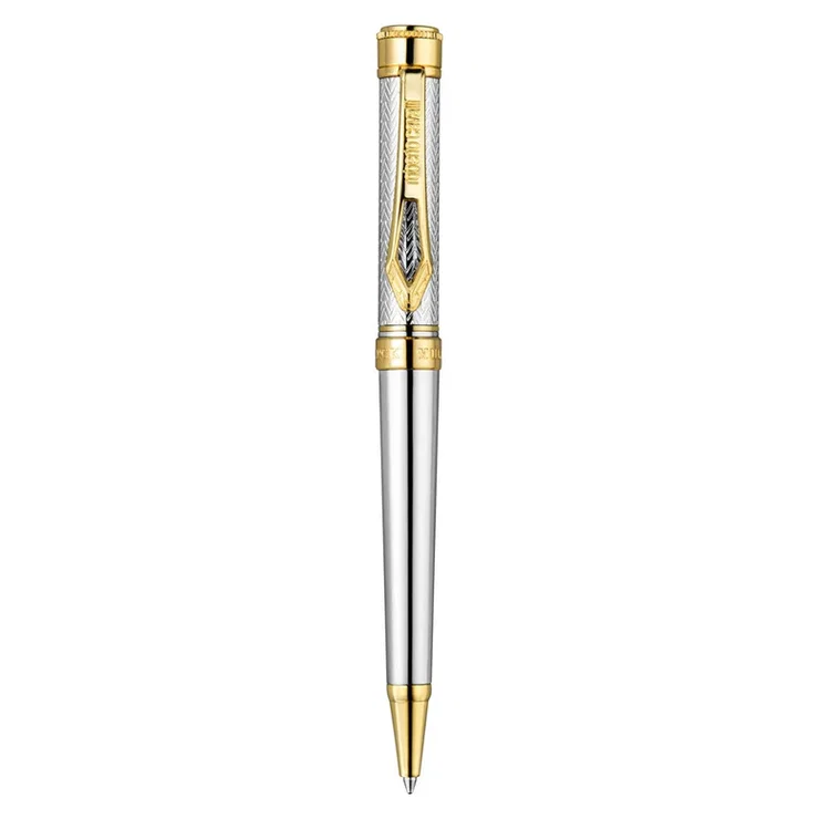 Roberto Cavalli Ballpoint Pen Steel Gold & Silver