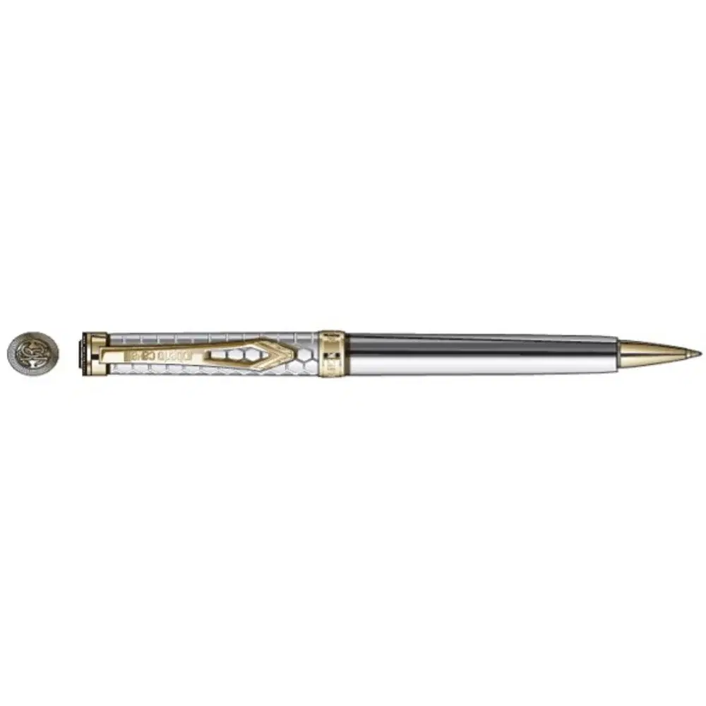 Roberto Cavalli Men's Silver & Gold Ballpoint Pen