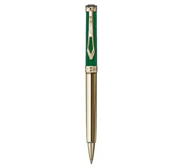 Roberto Cavalli Green and Gold Ballpoint Pen for Men