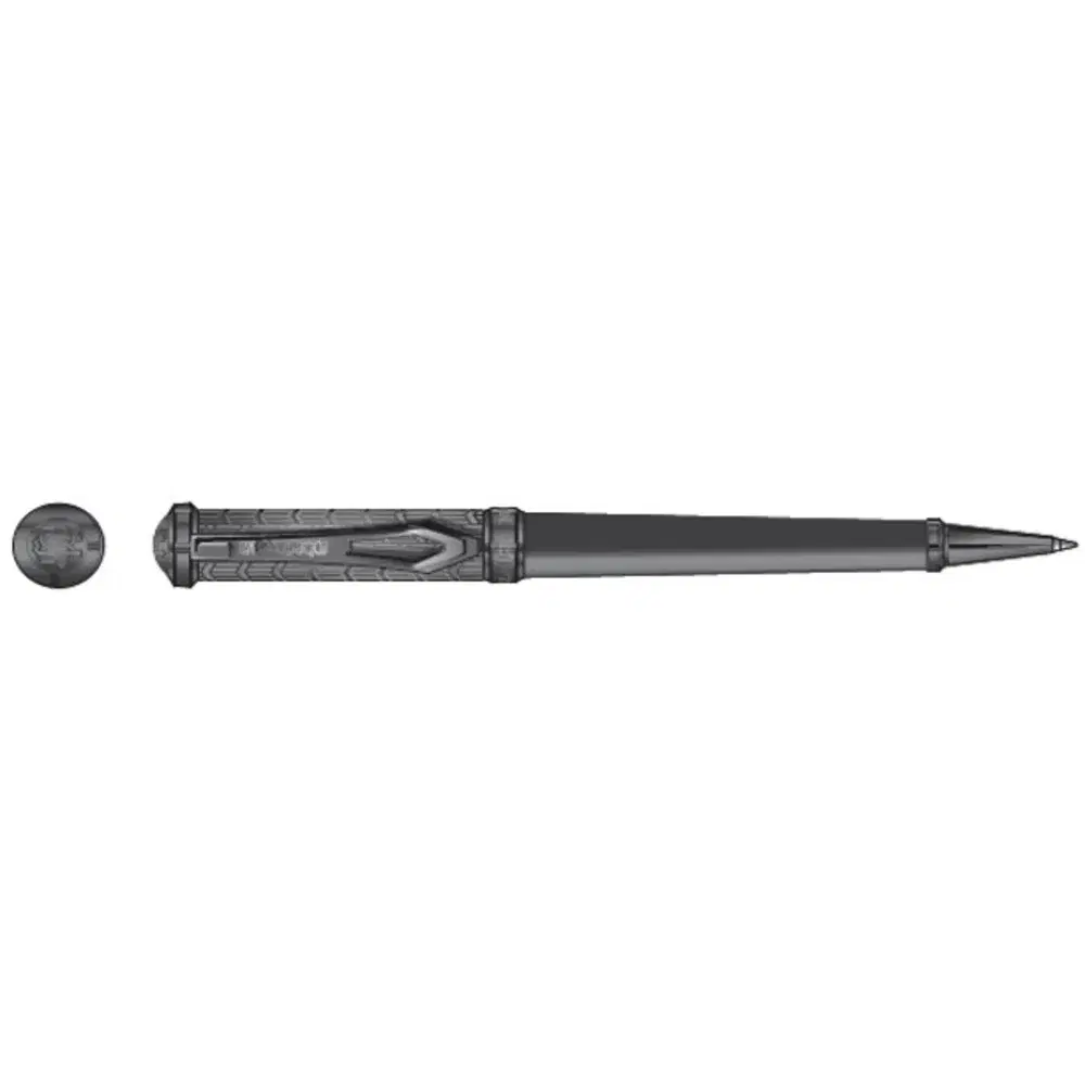 Roberto Cavalli Men's Dark Grey Slim Ballpoint Pen
